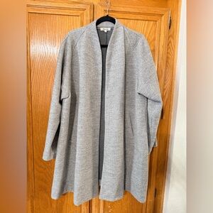 Madewell Stanza Herringbone wool-blend coat in gray size M
